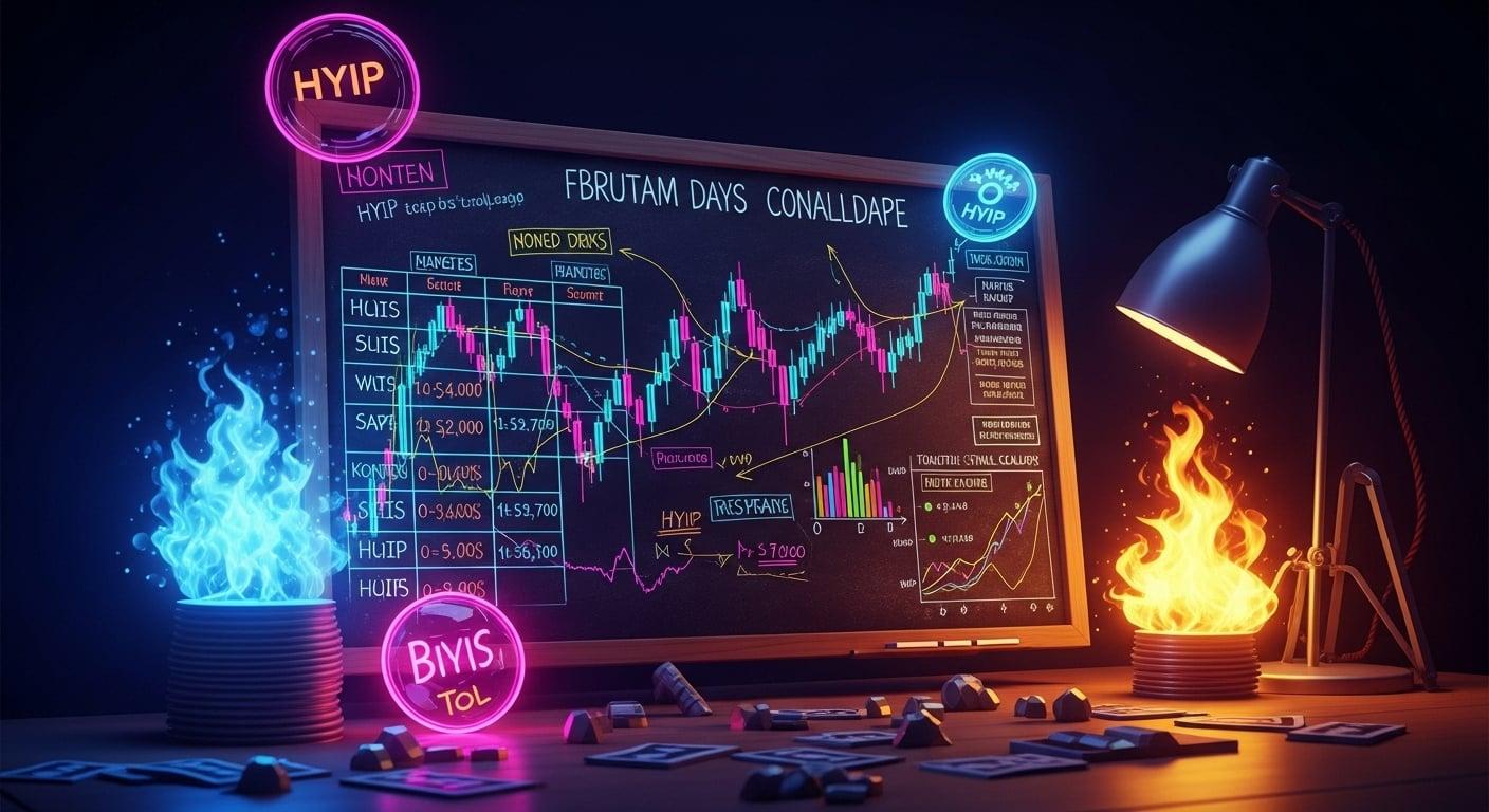 A glowing spreadsheet in the dark, the secret weapon of the master HYIP investor.