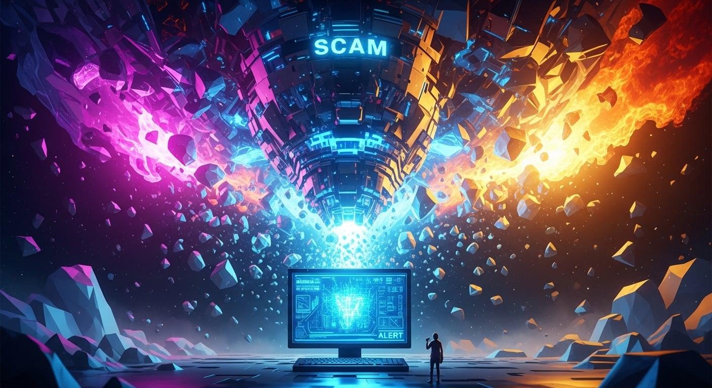 The savage, cold calculation of a scam monitor luring its victims.